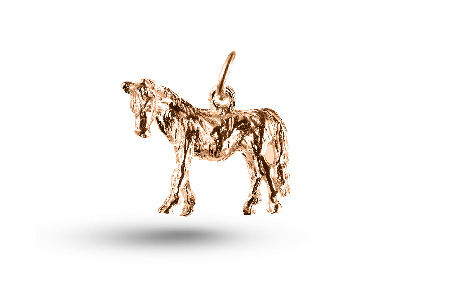 Rose gold Horse charm.