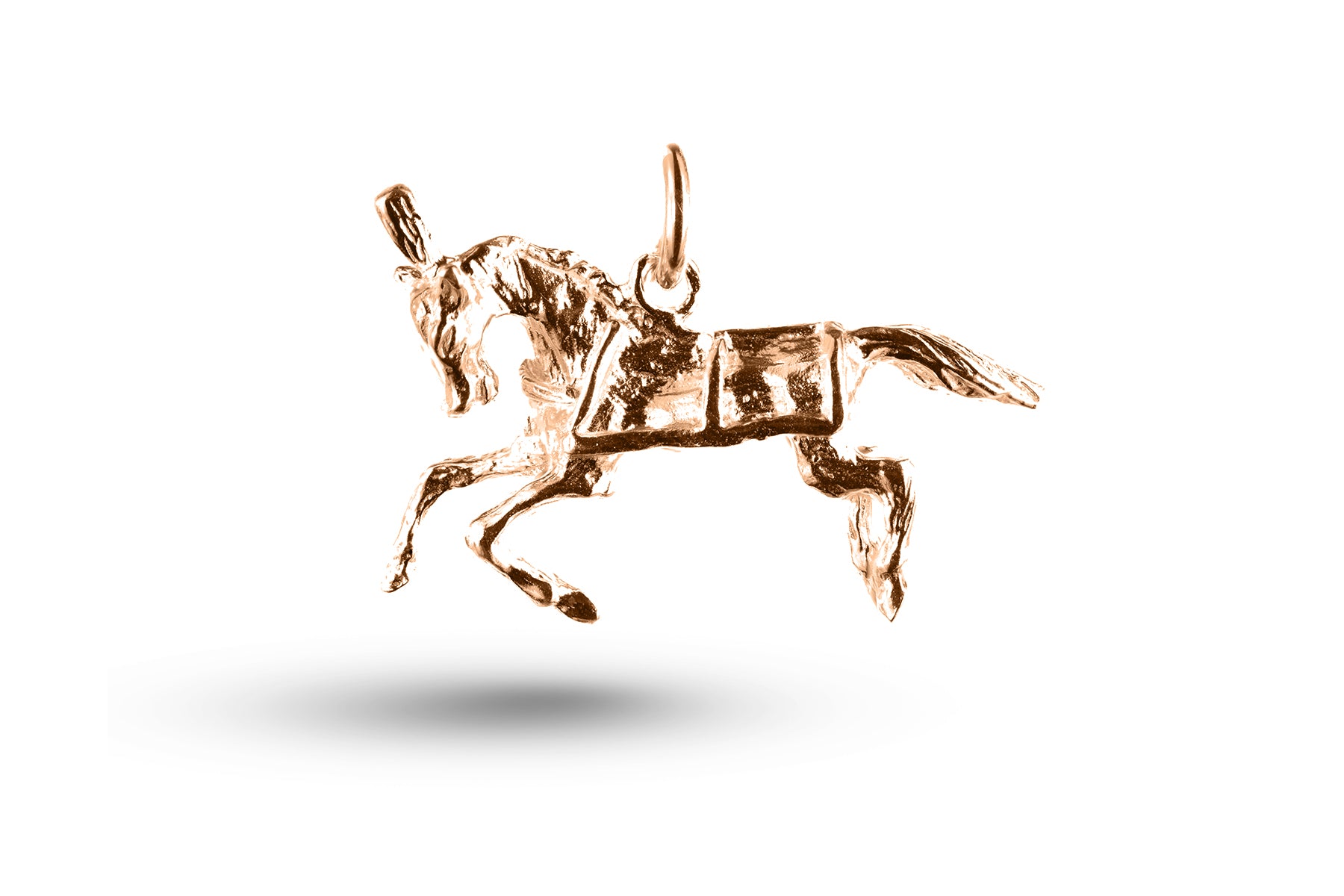 Rose gold Circus Horse charm.