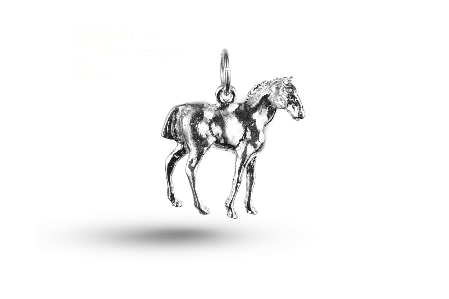 White gold Walking Horse charm.