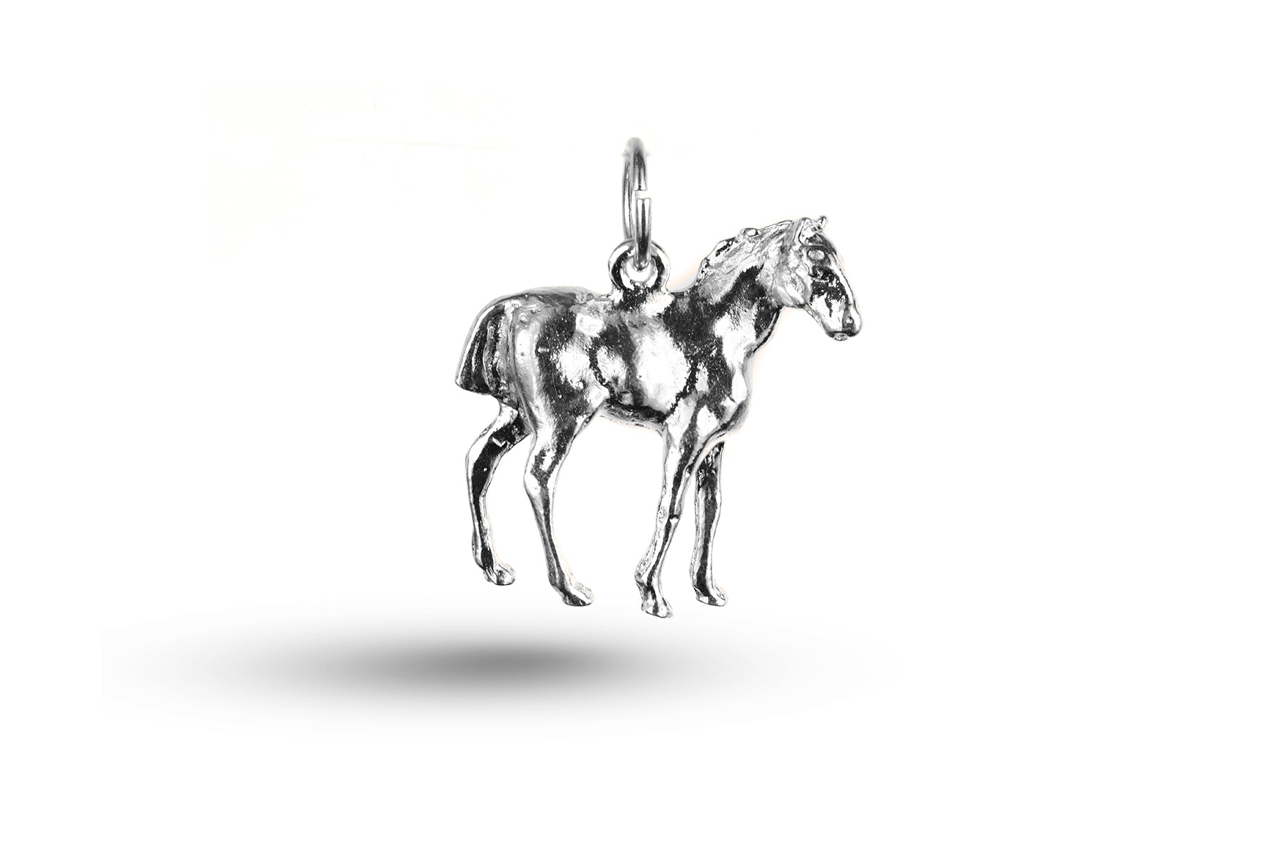 White gold Walking Horse charm.