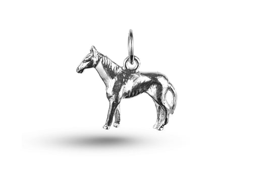 White gold Sports Horse charm.