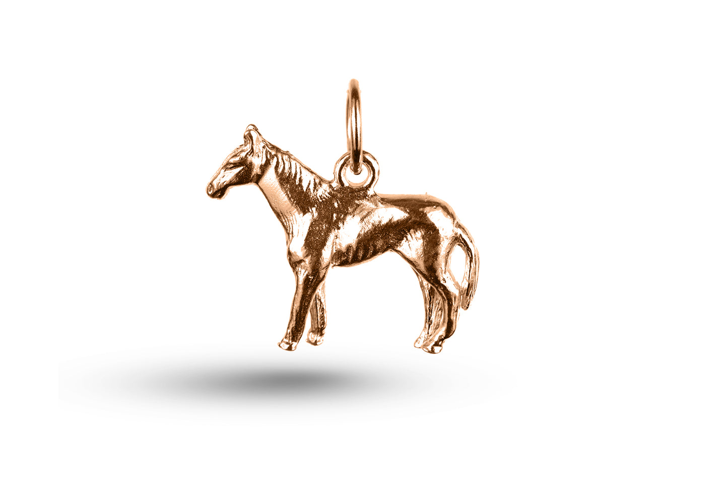 Rose gold Sports Horse charm.