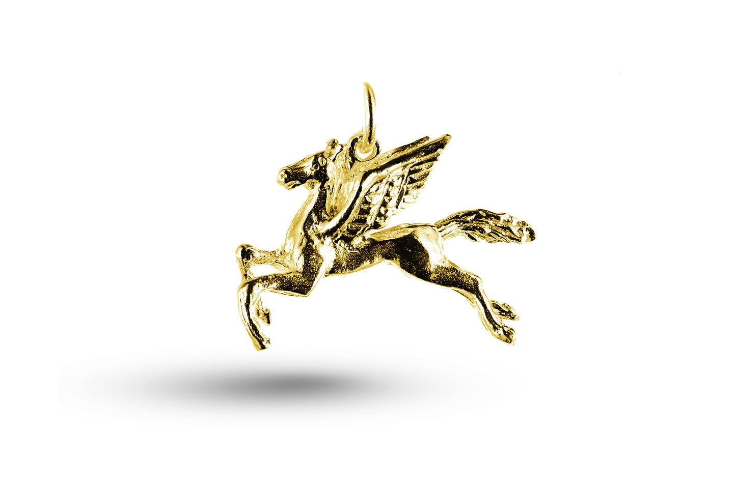 Yellow gold Pegasus charm.