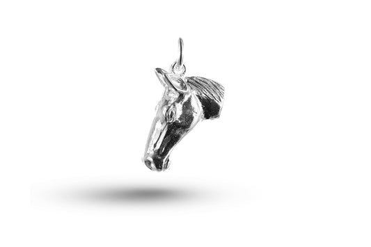 White gold Horse Head charm.