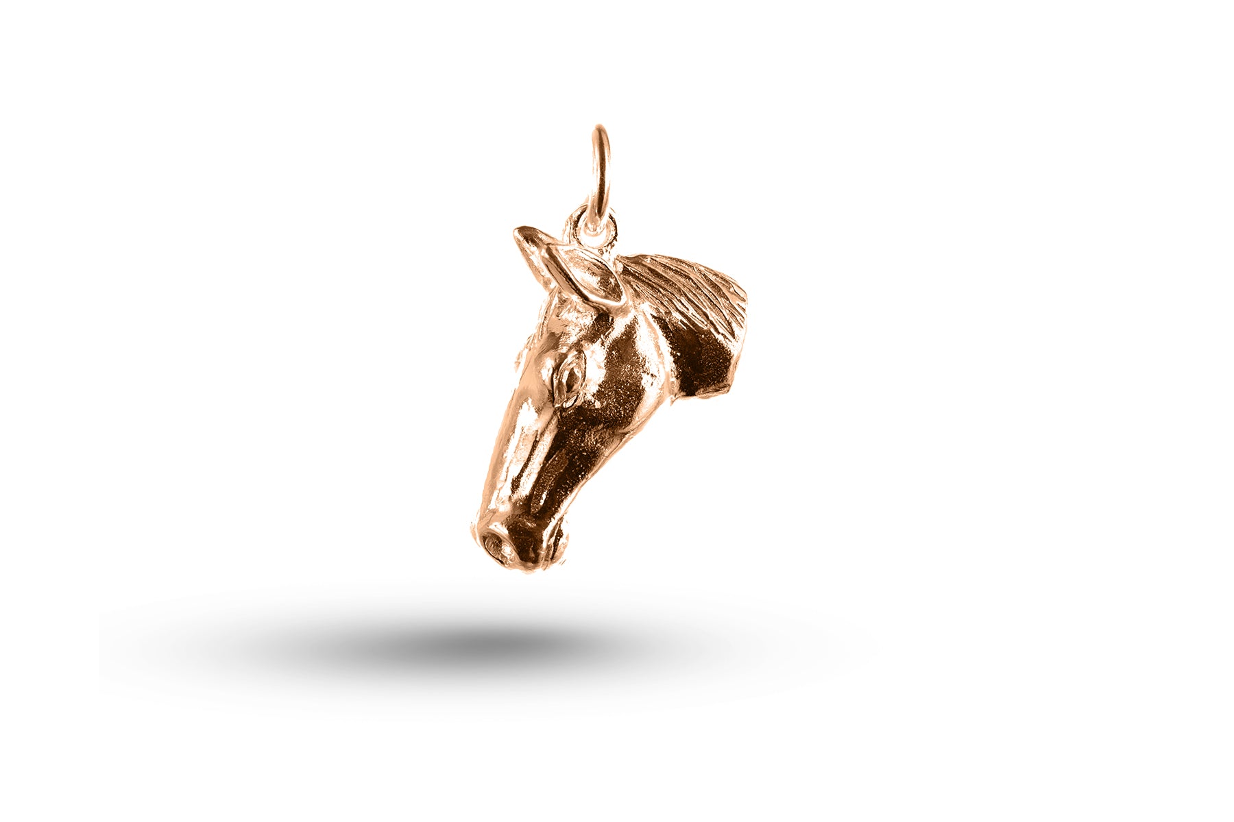 Rose gold Horse Head charm.