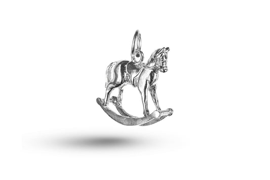 White gold Rocking Horse charm.