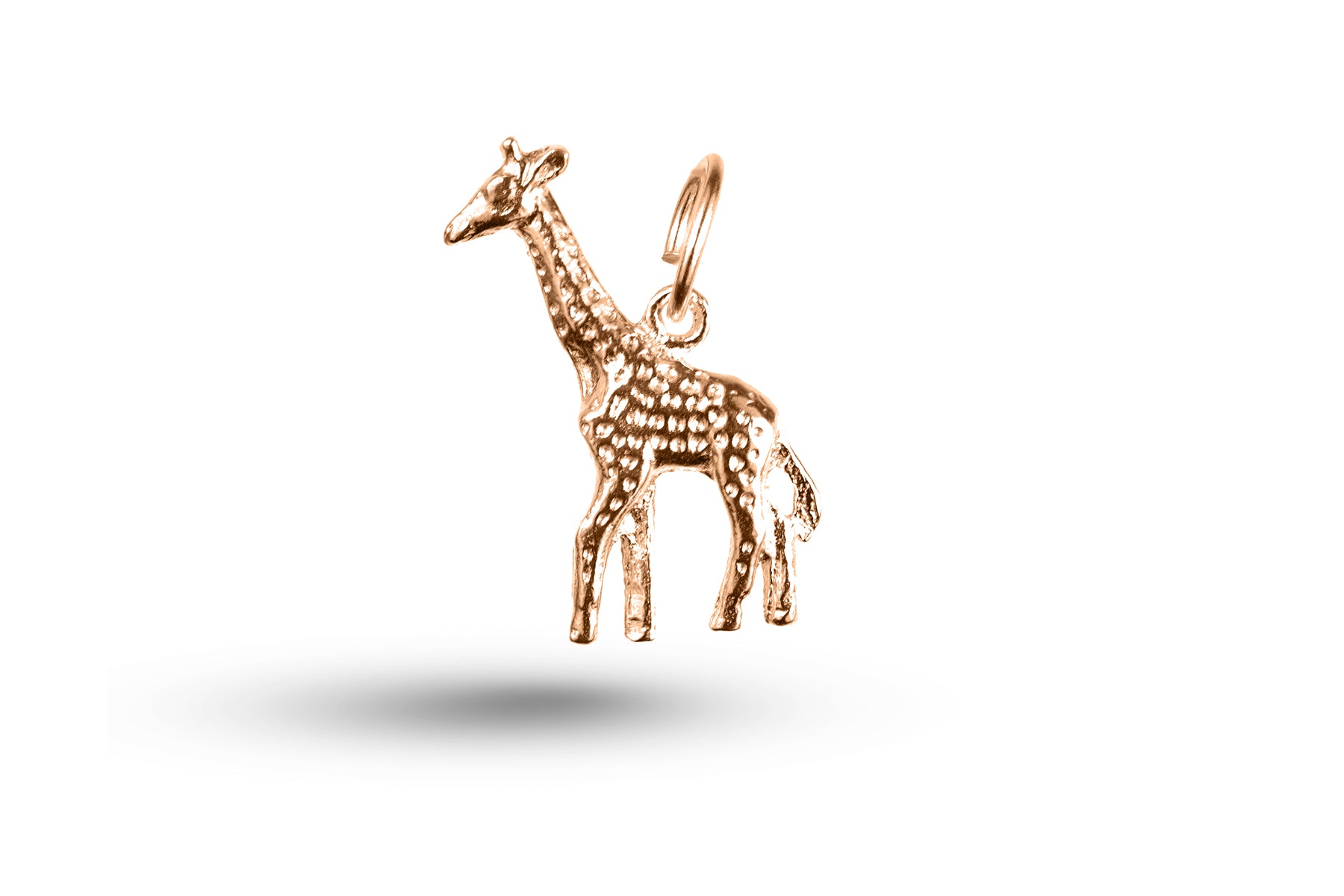Rose gold Giraffe charm.