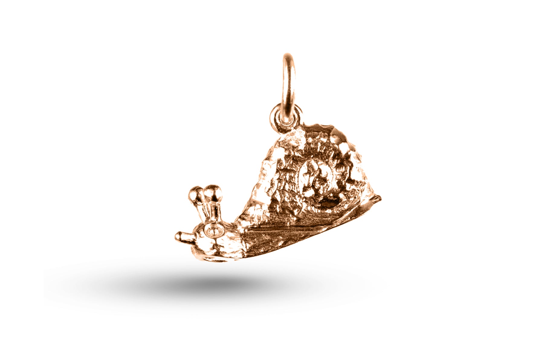 Luxury rose gold Cartoon Snail charm.