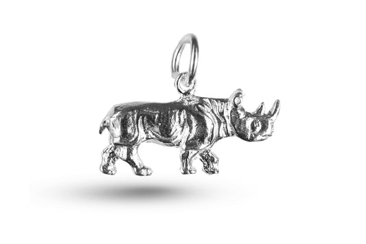 White gold Rhino charm.