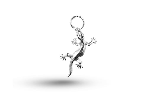 White gold Lizard charm.