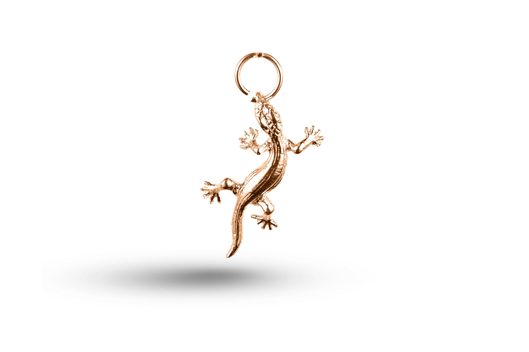 Rose gold Lizard charm.