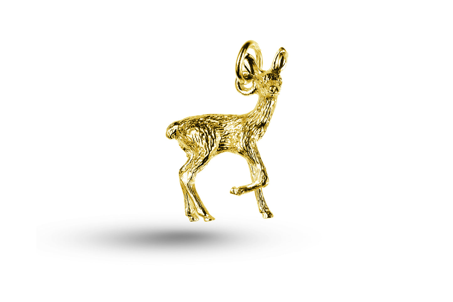 Yellow gold Deer charm.