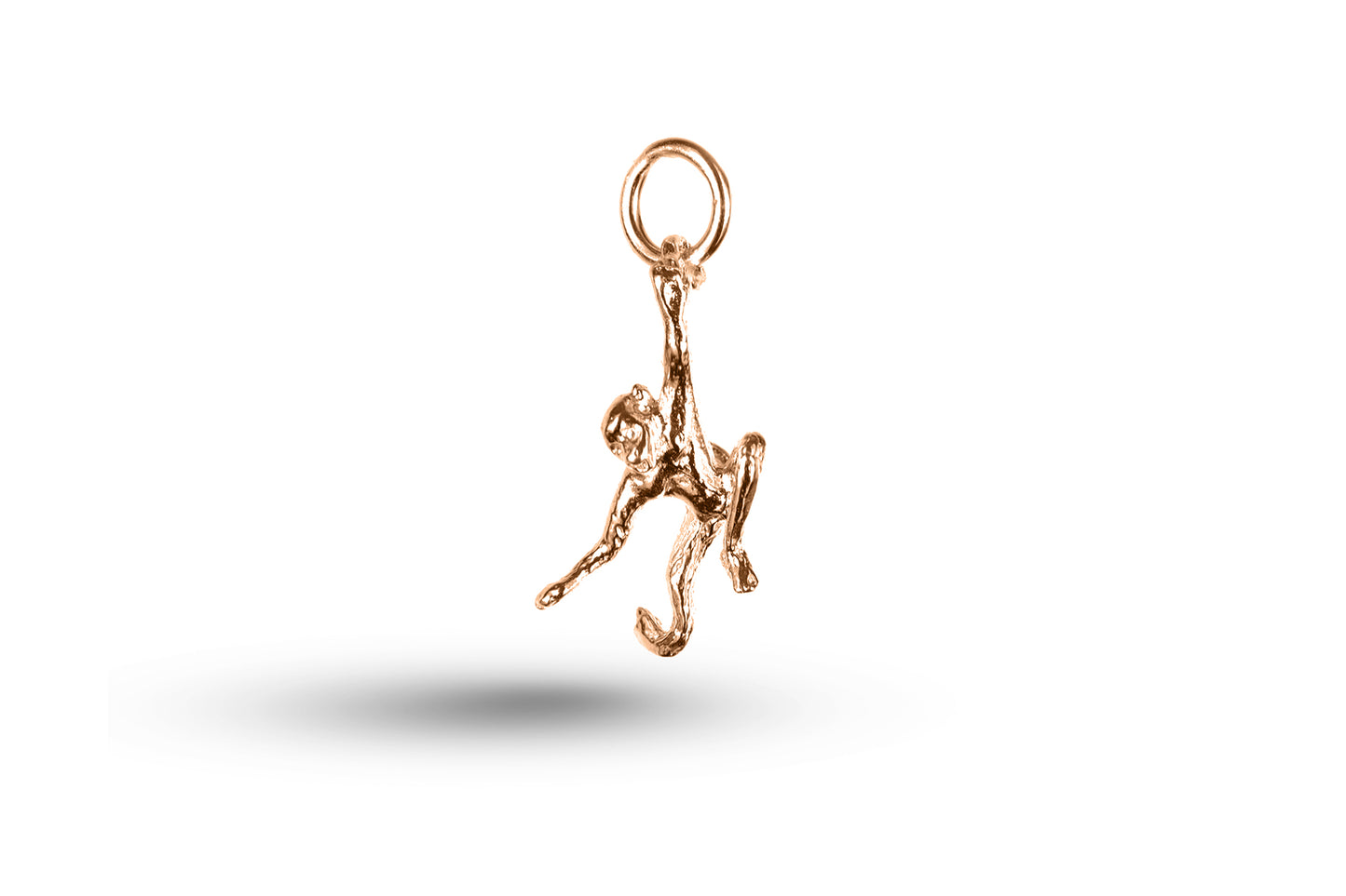 Rose gold Monkey Swinging charm.