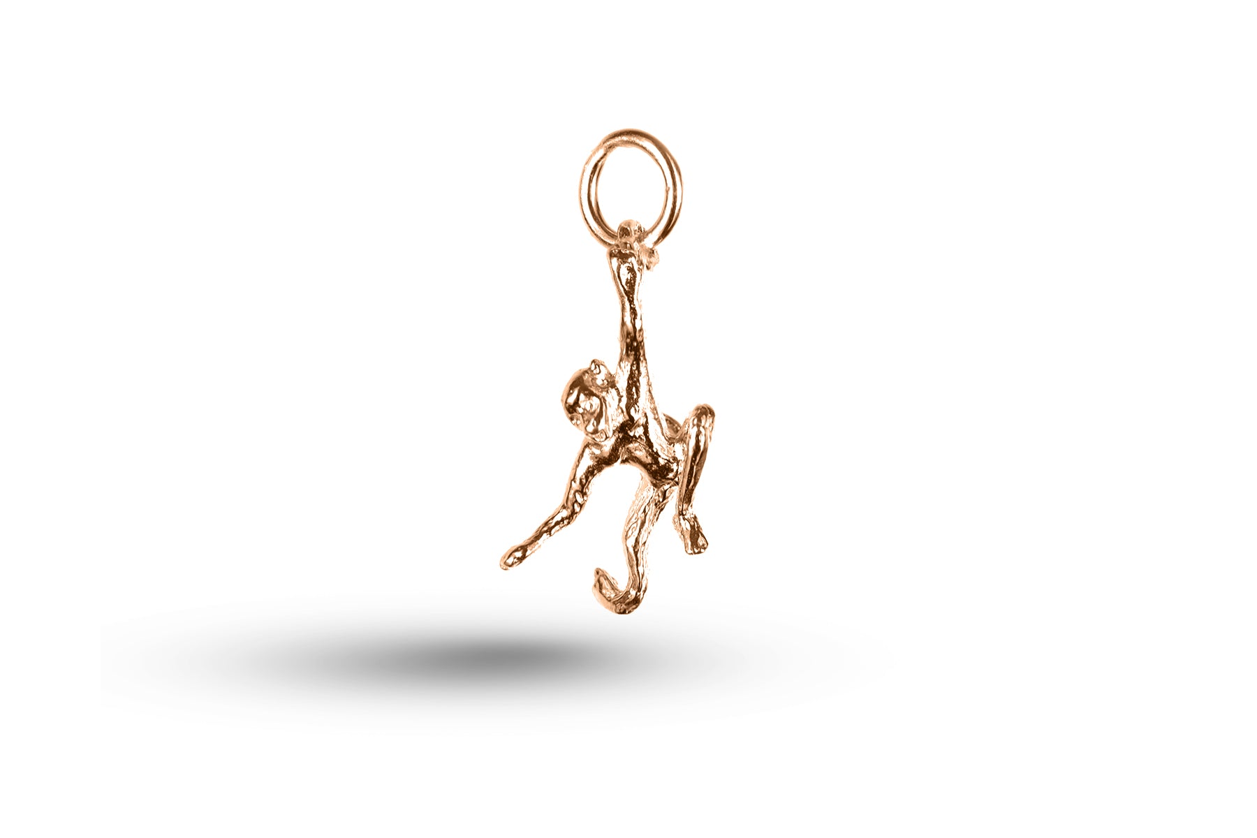 Rose gold Monkey Swinging charm.