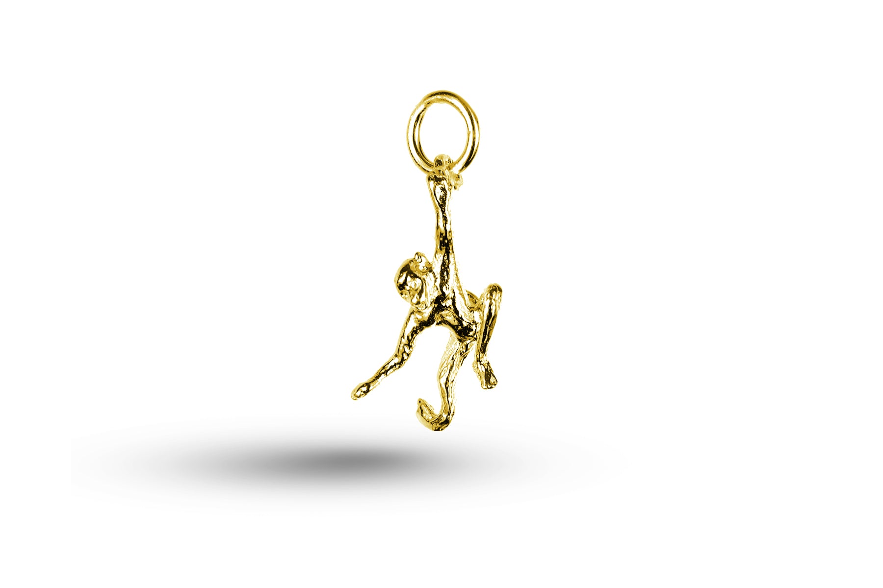 Yellow gold Monkey Swinging charm.
