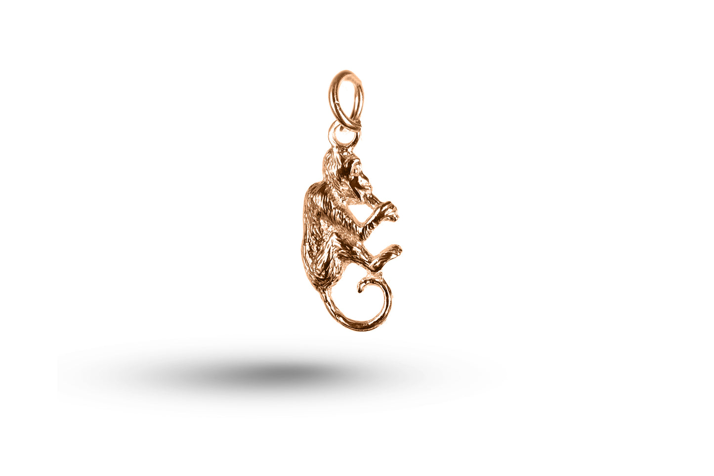 Rose gold Monkey Eating Banana charm.