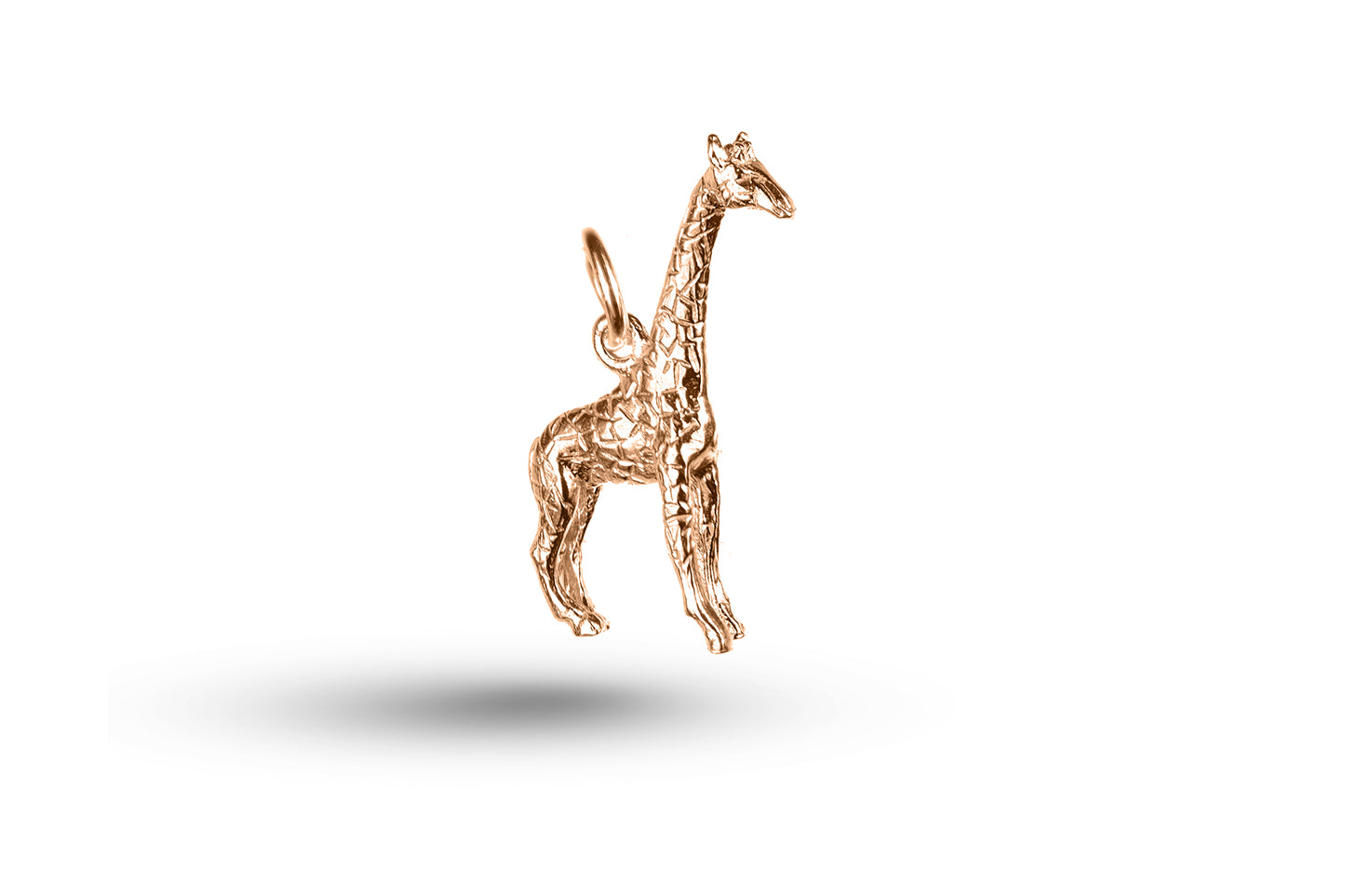 Rose gold Standing Giraffe charm.
