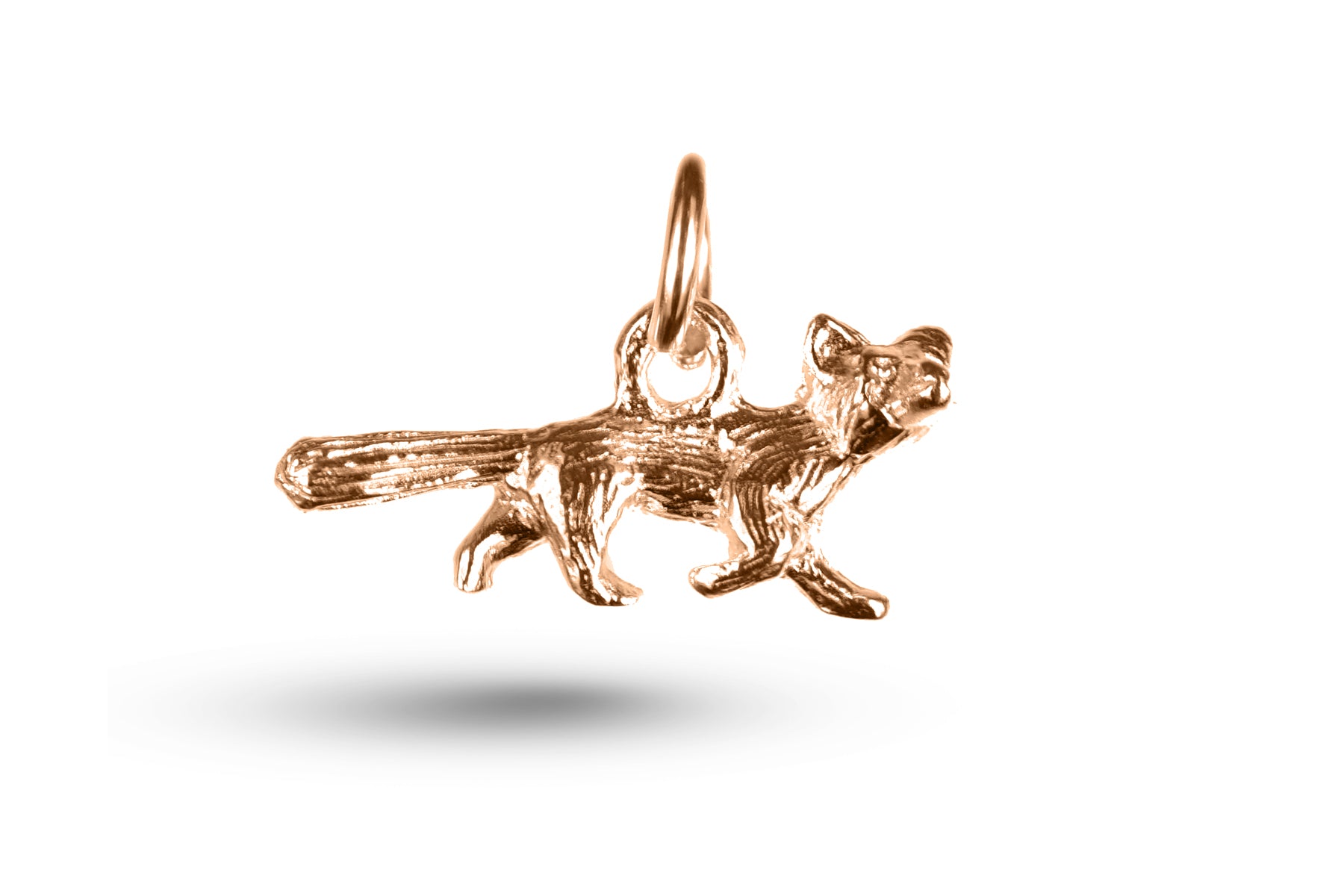 Rose gold Fox charm.