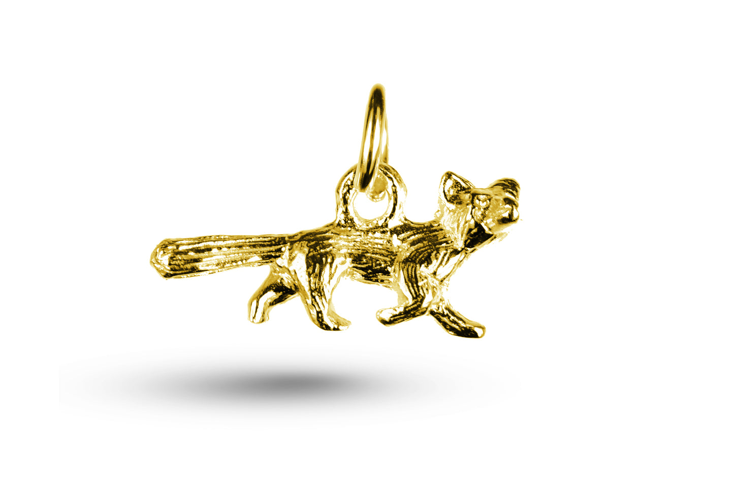 Yellow gold Fox charm.