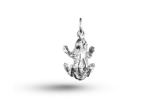 White gold Frog charm.