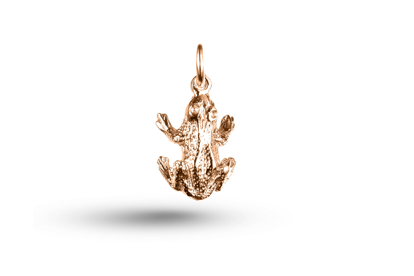 Rose gold Frog charm.