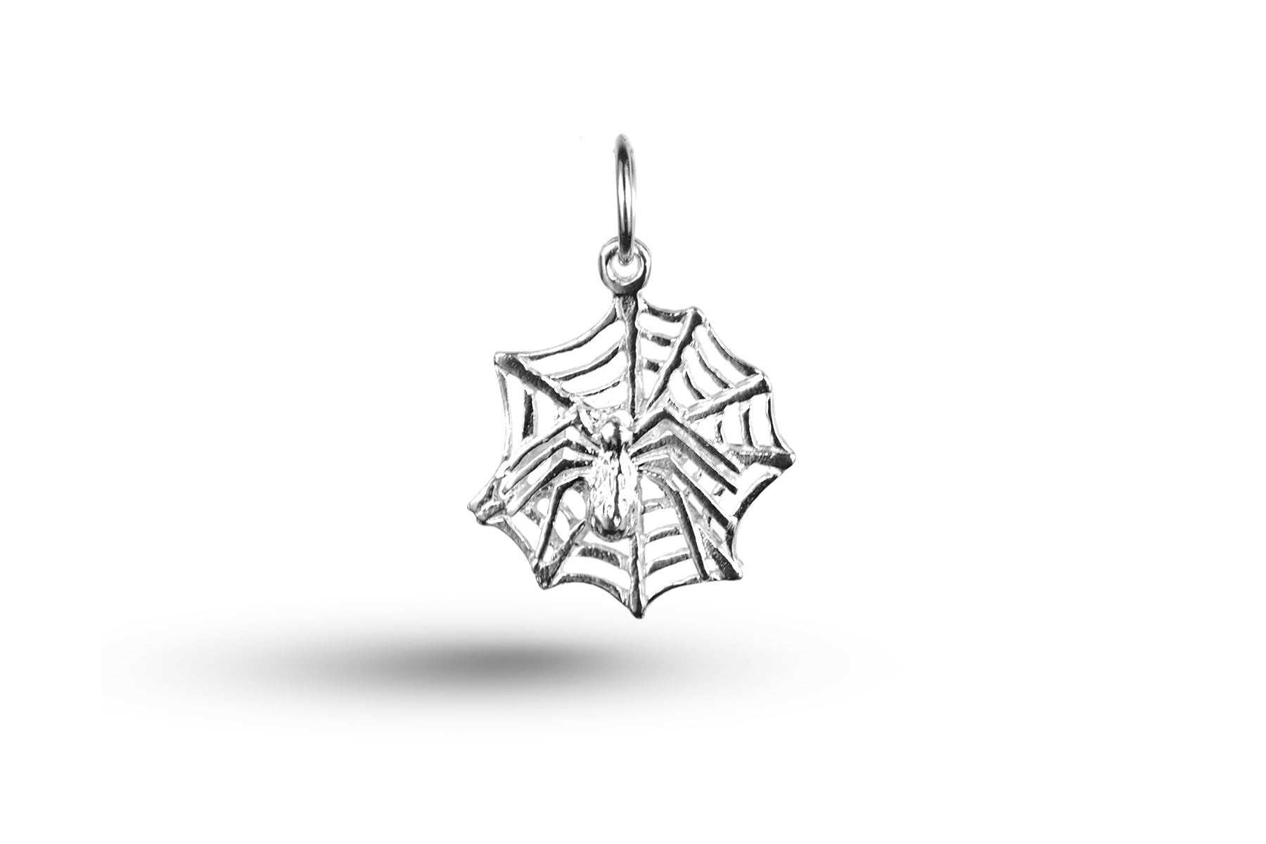 White gold Spider Web charm.