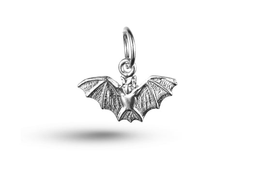 Luxury white gold bat charm.