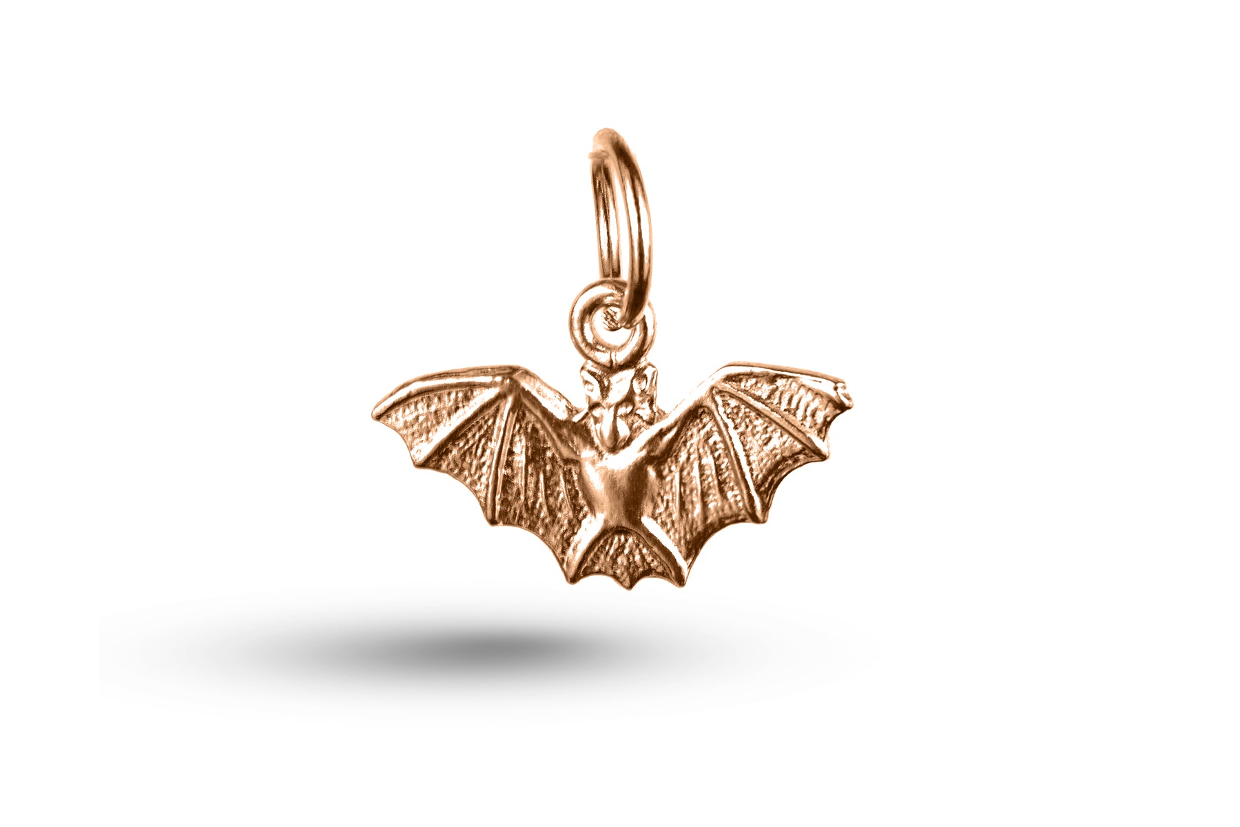 Luxury rose gold bat charm.