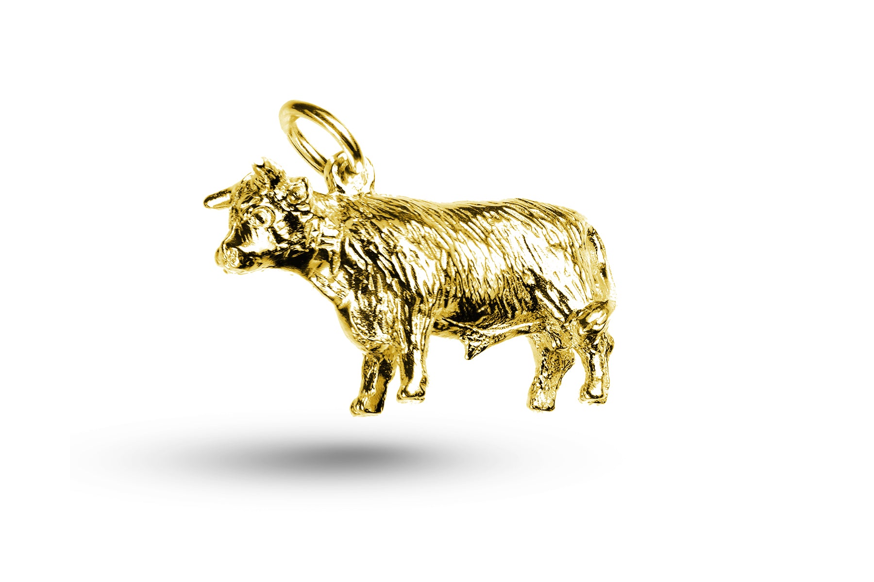 Yellow gold Heavy Cow charm.
