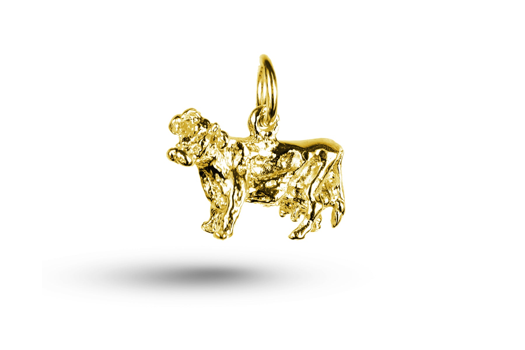 Yellow gold Dairy Cow charm.