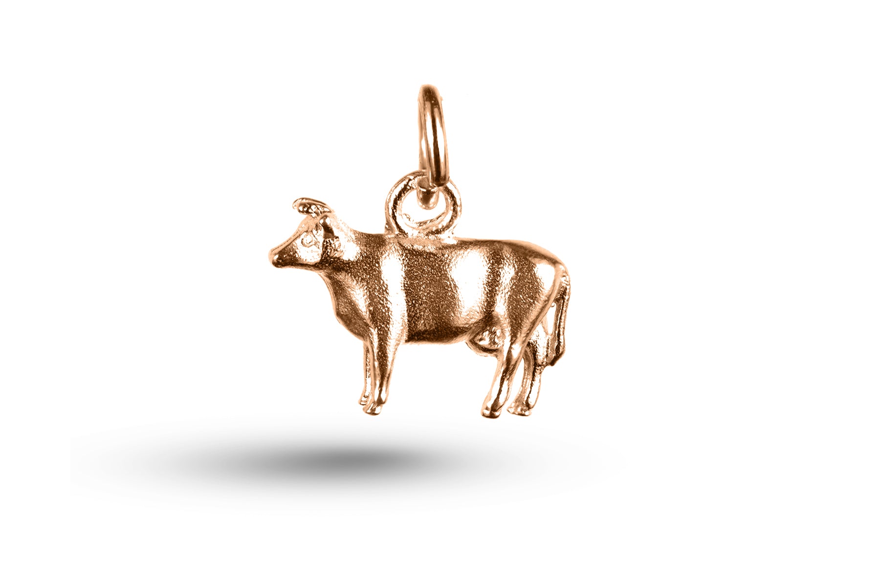Rose gold Cow charm.