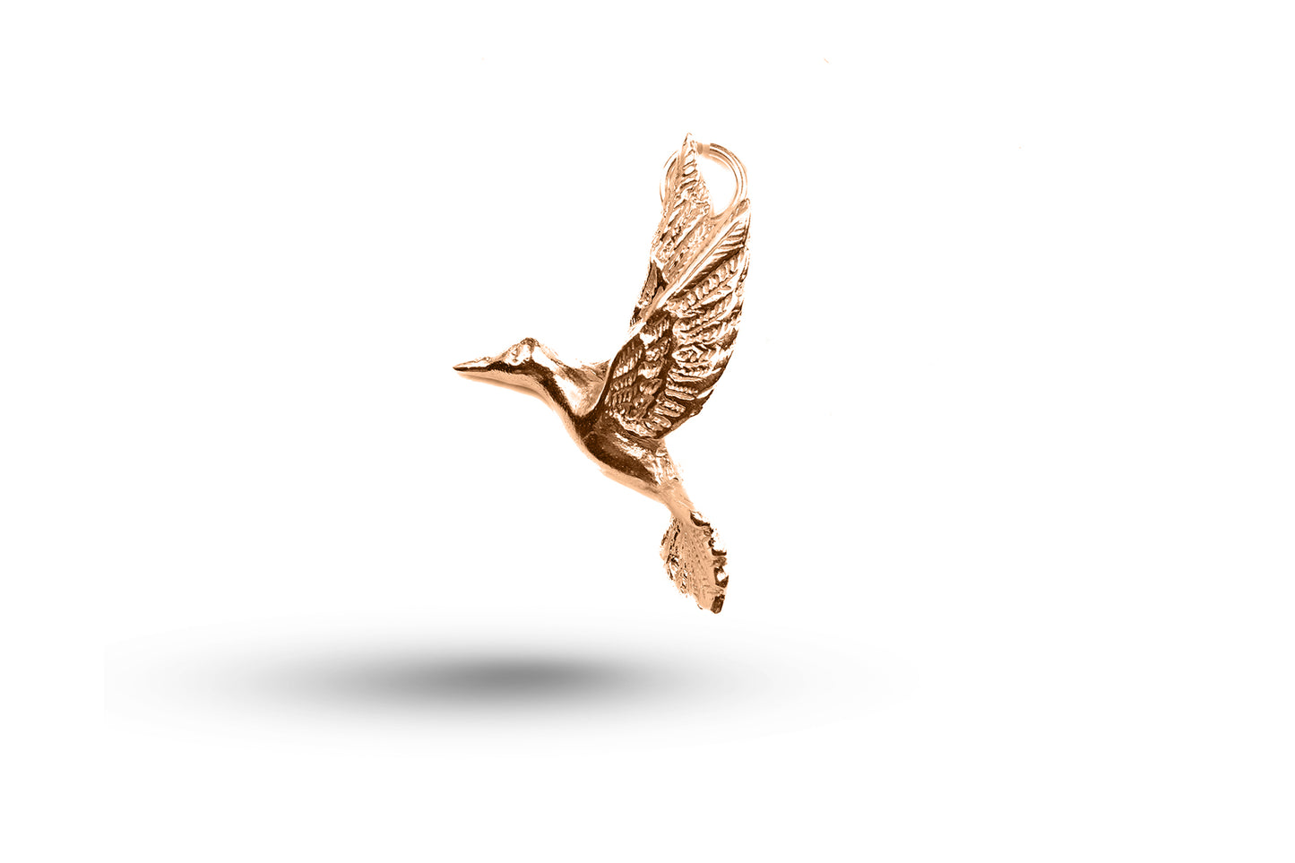Rose gold Humming Bird charm.
