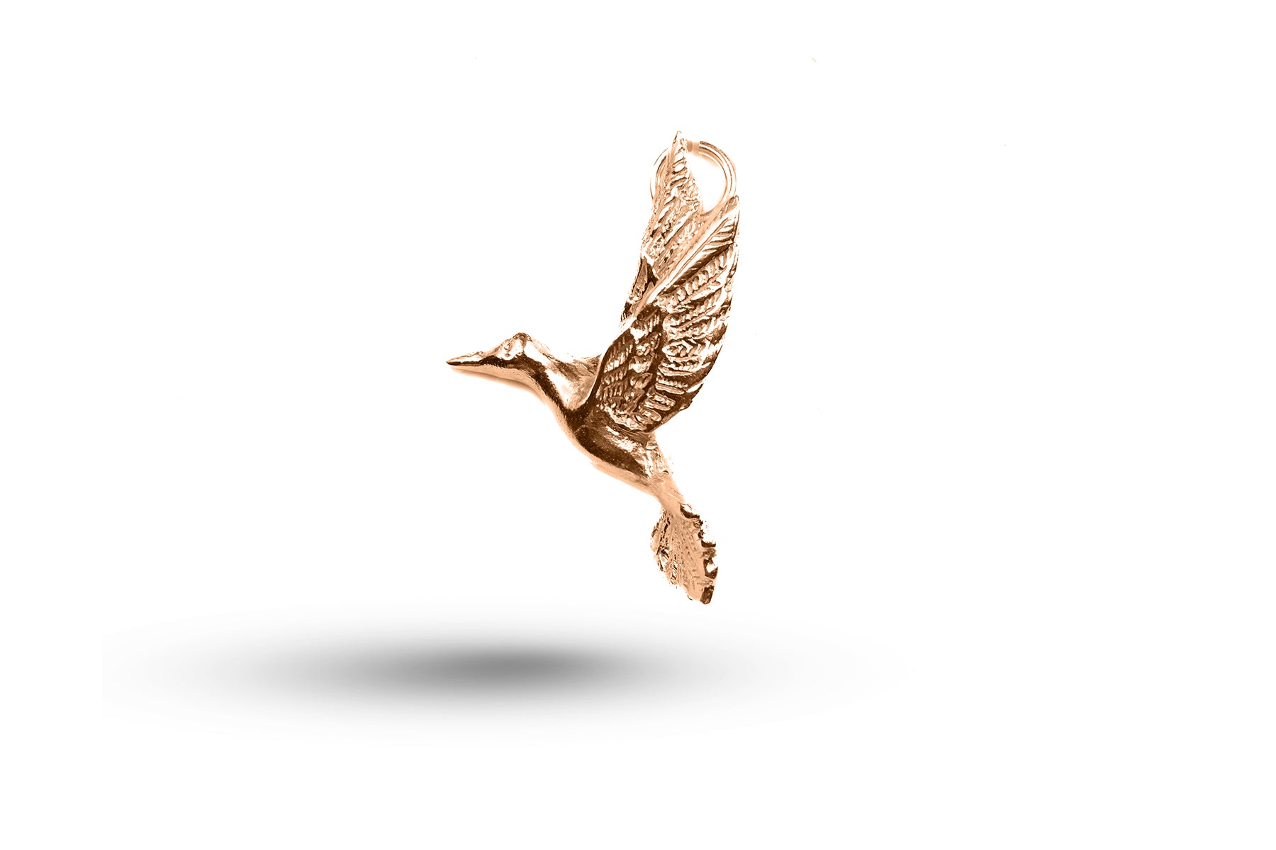Rose gold Humming Bird charm.