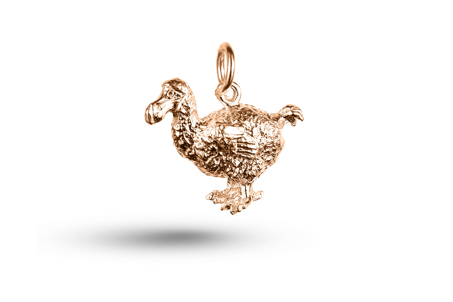Rose gold Dodo charm.