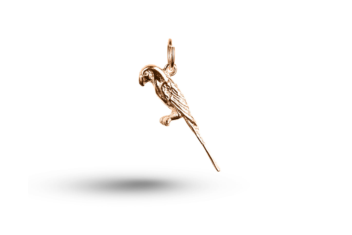 Rose gold Parrot charm.