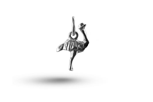 White gold Emu charm.