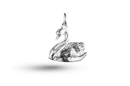 White gold Swan charm.