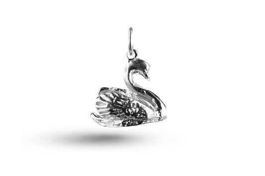 White gold Swan charm.