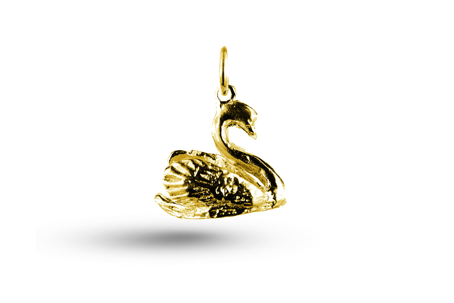 Yellow gold Swan charm.