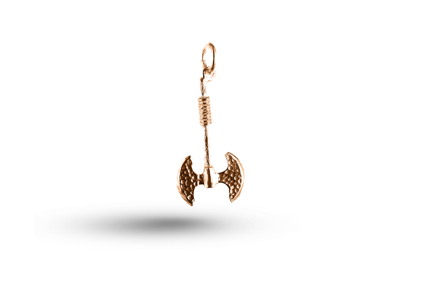 Luxury rose gold axe charm.