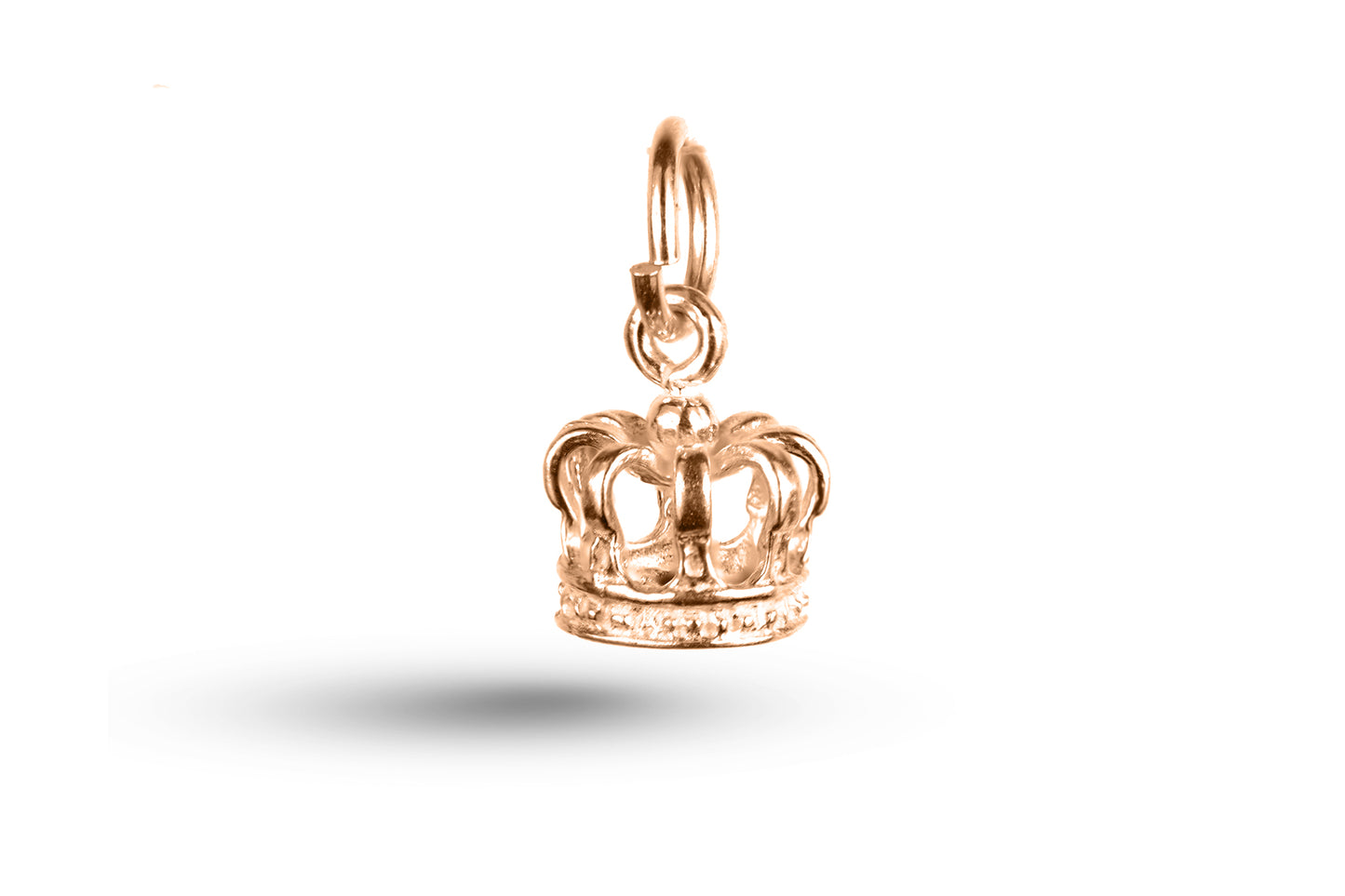 Rose gold Crown charm.
