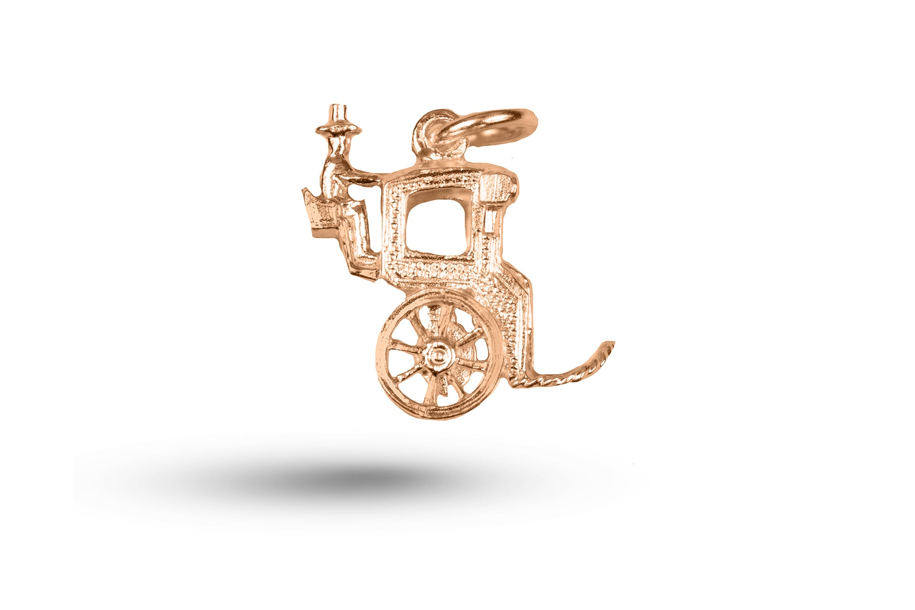 Rose gold Hanson Cab charm.