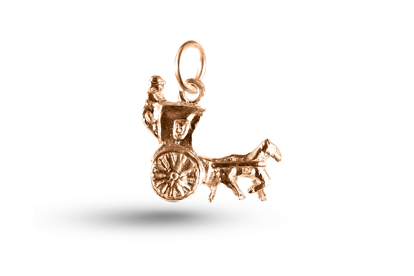 Rose gold Hanson Cab charm.
