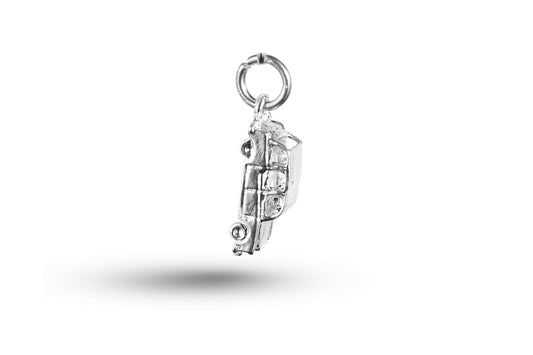 White gold Taxi Cab charm.