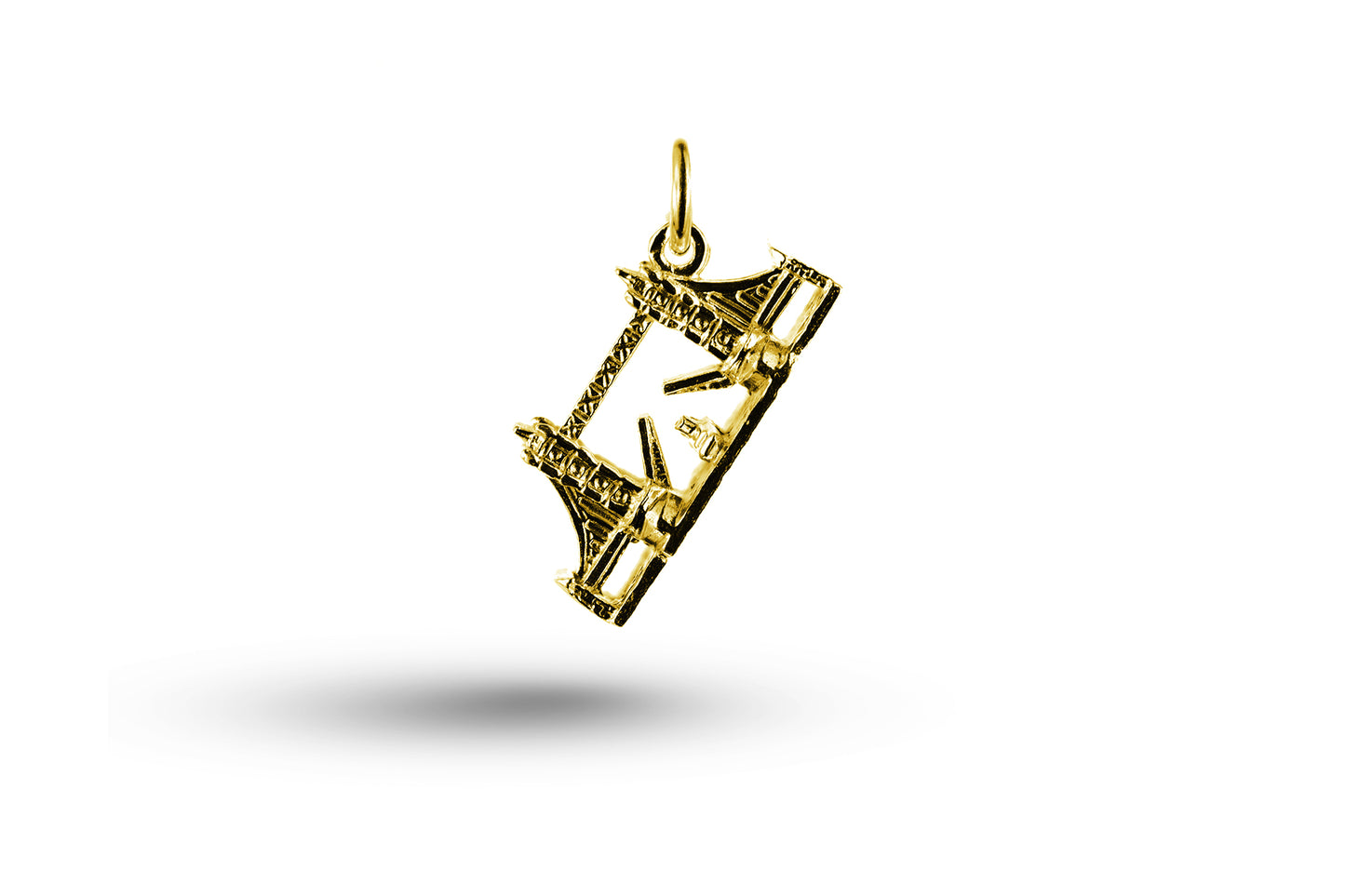 Yellow gold Open Tower Bridge charm.