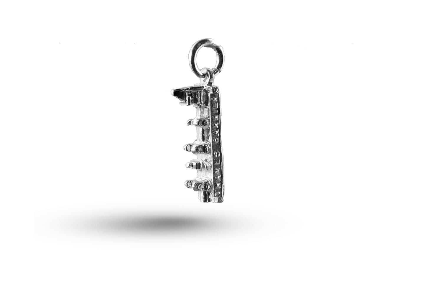 White gold Thames Barrier charm.