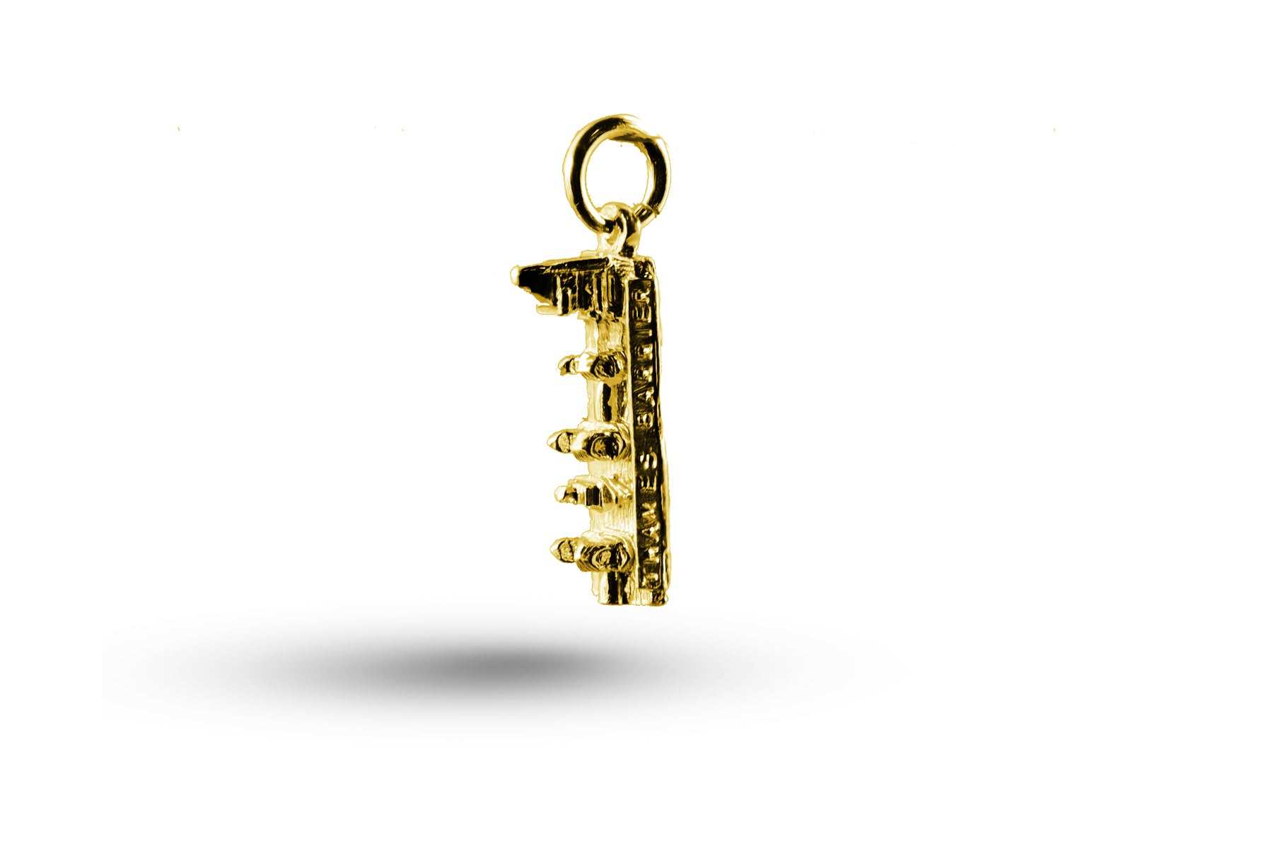 Yellow gold Thames Barrier charm.