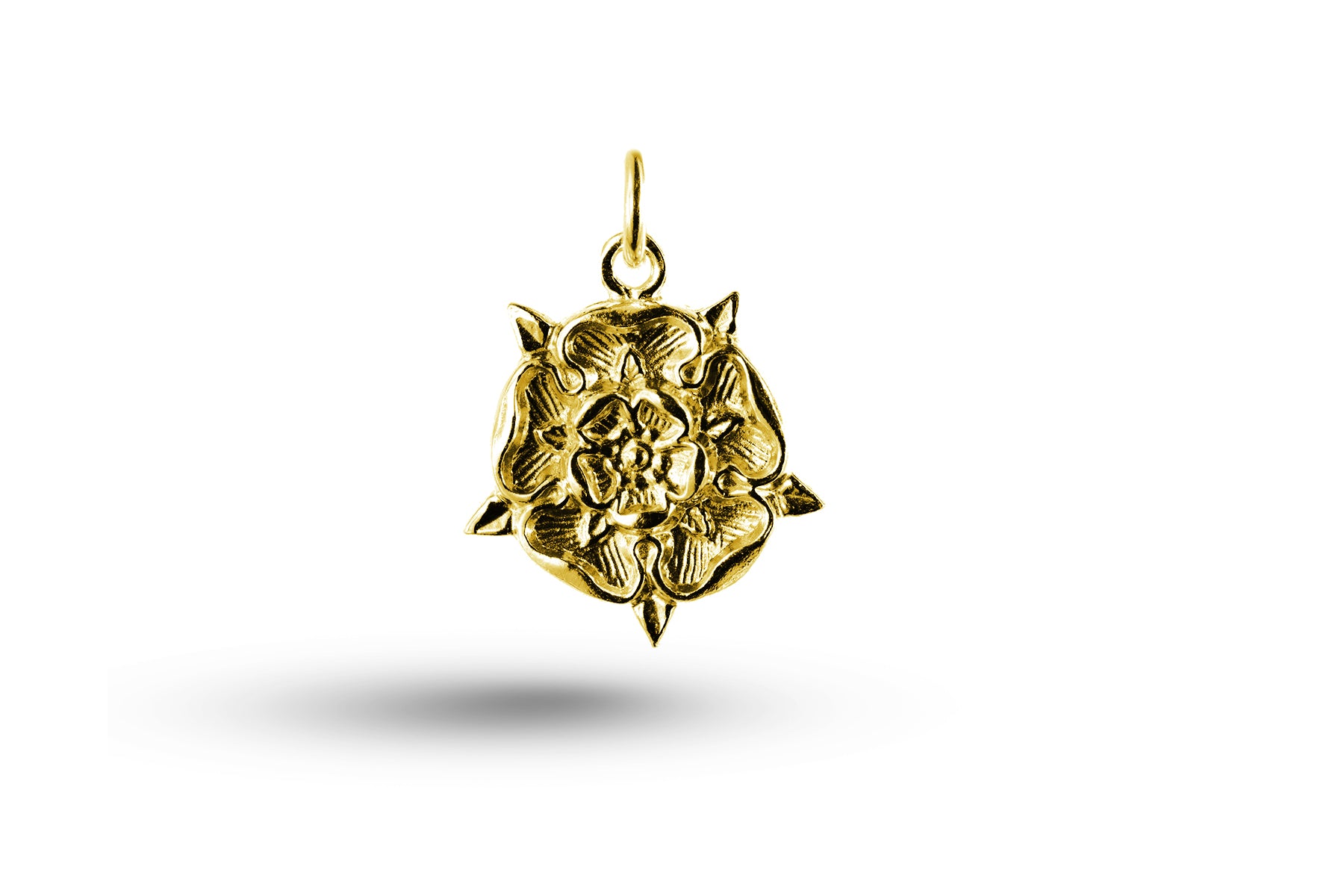 Yellow gold Tudor Rose charm.