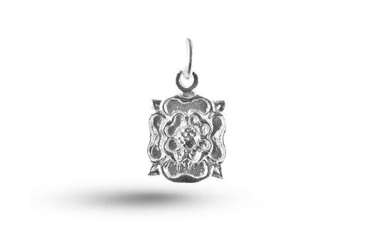 White gold Tudor Rose charm.