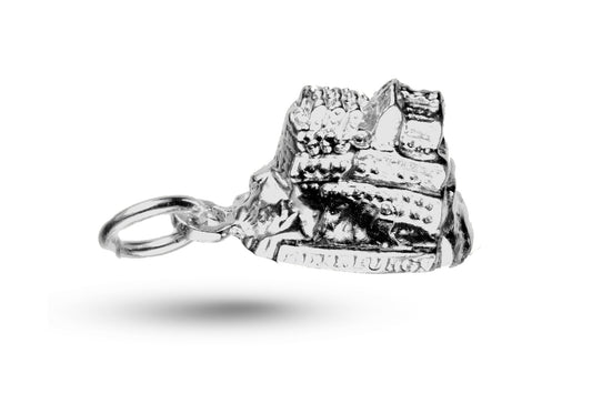 White gold Edinburgh Castle charm.